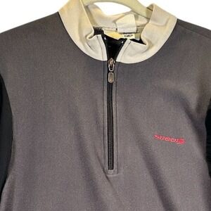 Sugoi Men's 1/4 Quarter Zip Pullover Fleece Gray Black No Size Tag